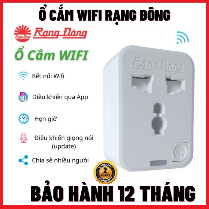 Ổ Cắm Điện Thông Minh Rạng Đông 16A,Điều Khiển Bằng Wifi/3G/4G-Công Suất 3500W