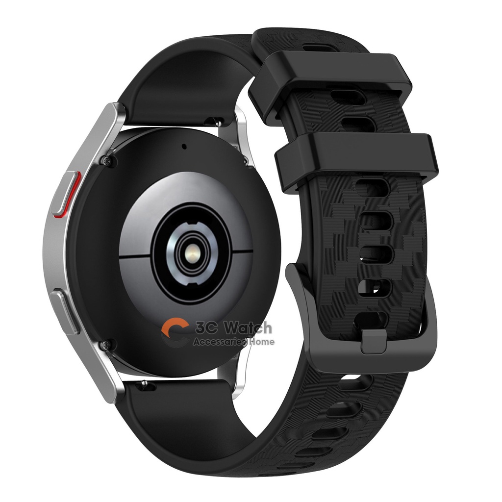 Dây Đeo Silicone Họa Tiết Sợi Carbon Cho Đồng Hồ Thông Minh Samsung Galaxy Watch 3/4 42mm 46mm 40mm 44mm Huawei Watch 3/GT2 22mm 20mm