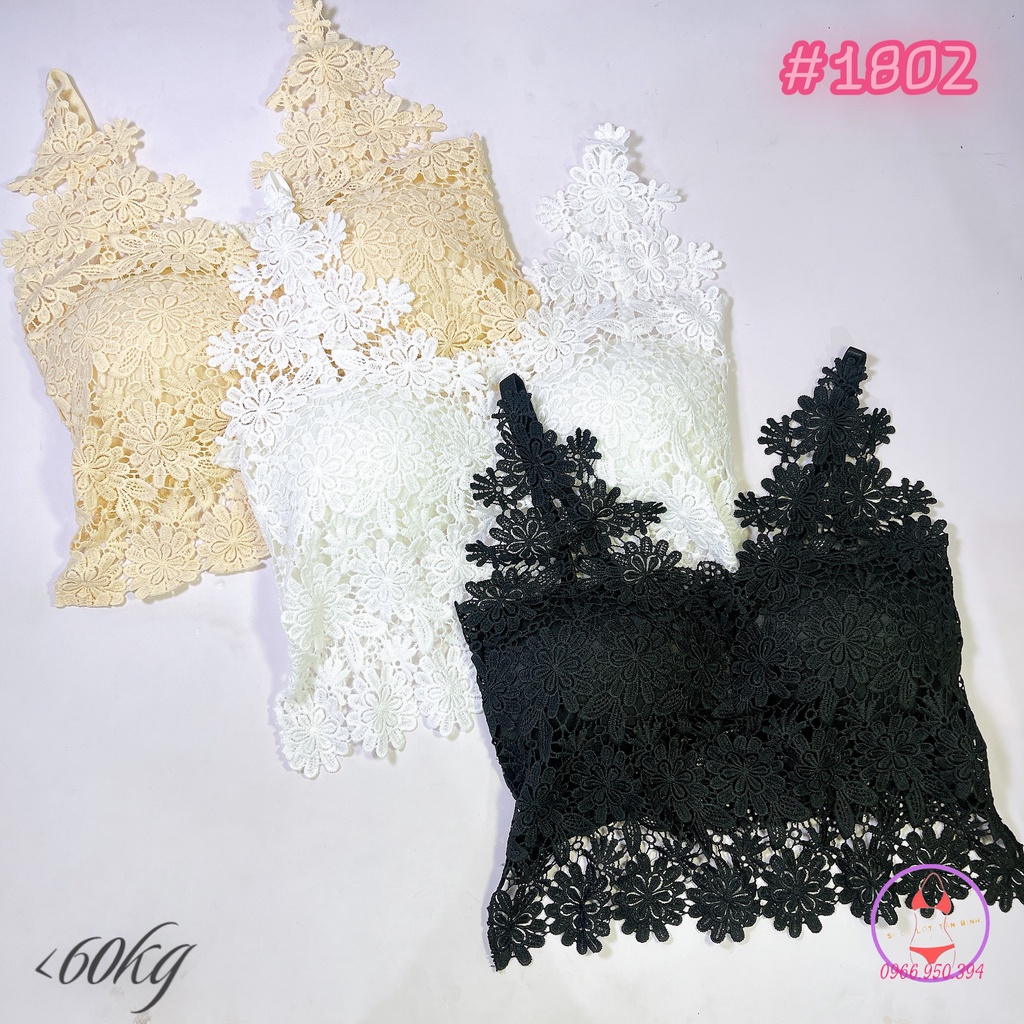 Áo Bra Ren Hoa Tạo Khe Thoáng Mát Sang Chảnh có đệm mút 1802
