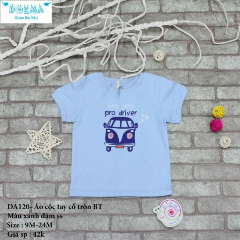 Áo cộc tay cài vai bé trai, bé gái Dokma nhiều mẫu