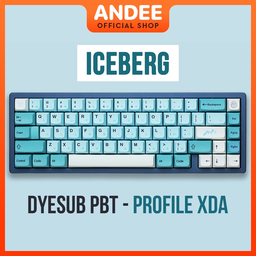 Keycap XDA Iceberg song ngữ dễ thương cho bàn phím cơ