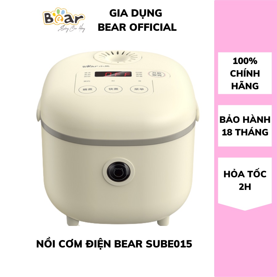 Nồi cơm điện thông minh Bear 2L, Nồi nấu cơm đa năng cao cấp, gồm 8 chế độ nấu lõi nồi 5 lớp chống dính giữ nhiệt