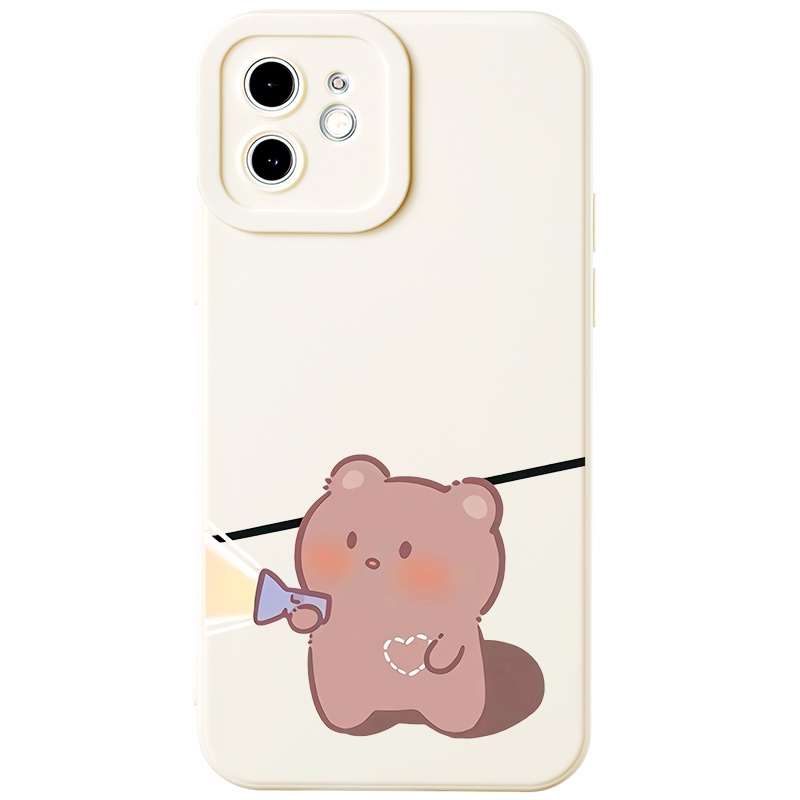 Ốp lưng JEERO silicon mềm hoạt hình cặp đôi dễ thương đẹp Compatible for iPhone 13 12 11 Pro Max SE 2020 X XR XS 8 7 ip 6S 6 Plus kute HFN122