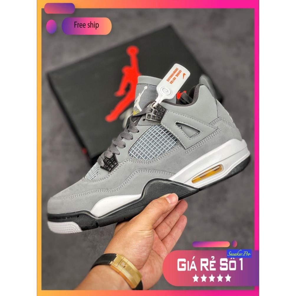 Giày thể thao Air Jordan 4 Retro Cool Grey  hot hit siêu cấp dành cho nam và nữ