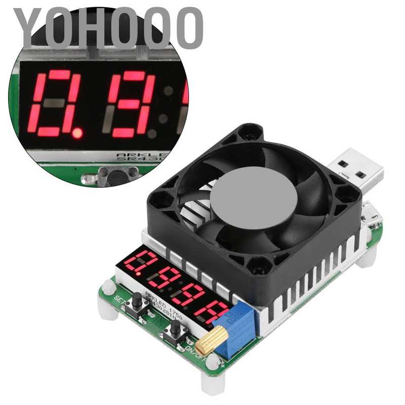 Yohooo LD35 USB Electronic Load Digital Battery Test Resistor Voltage Current Meter