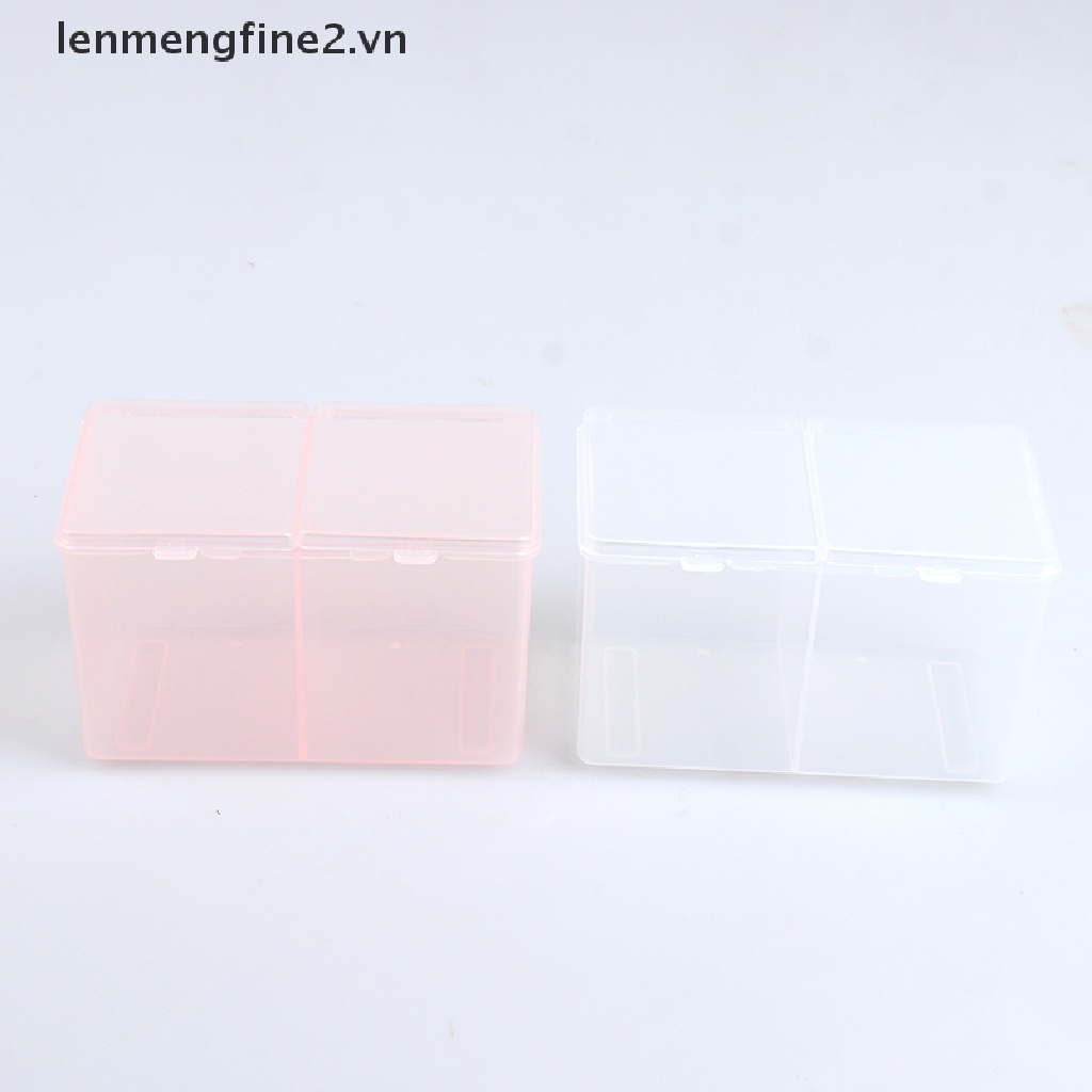 Hộp nhựa hai ngăn rỗng đựng bông cotton