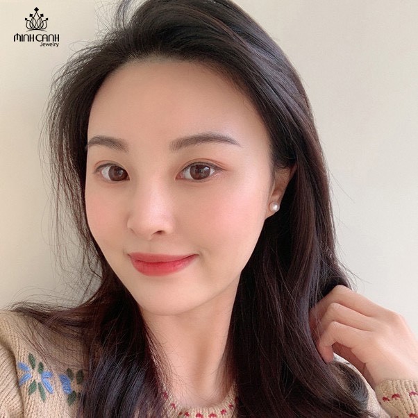 Bông Tai Nụ Nhân Tạo Chốt Bạc - Minh Canh Jewelry
