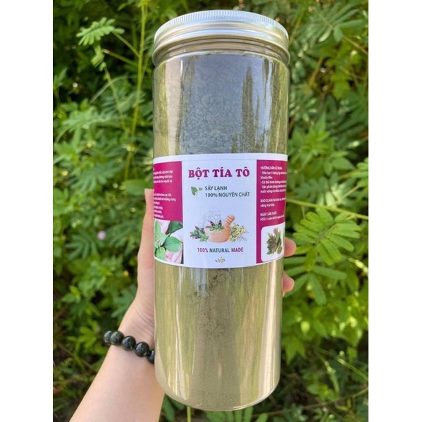 500g bột tía tô sấy lạnh hữu cơ nguyên vị