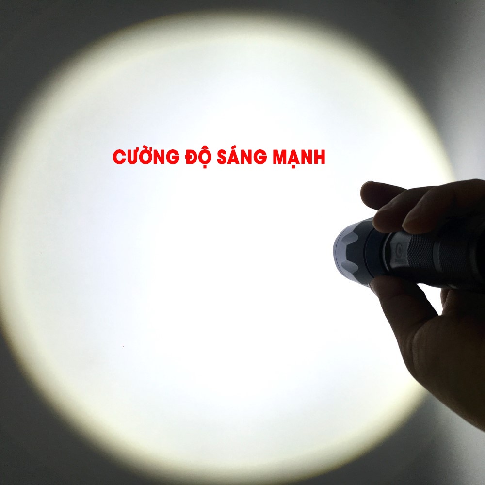 [T6] Đèn Pin Siêu Sáng UltraFire Led Cree Cao Cấp Hợp Kim Chống Nước Pin Có Thể Sạc Lại Full box(Loại Tốt)