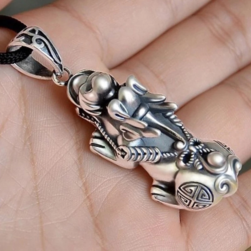 vòng cổ Mặt Tỳ Hưu Phong Cách Vintage Cho Nam