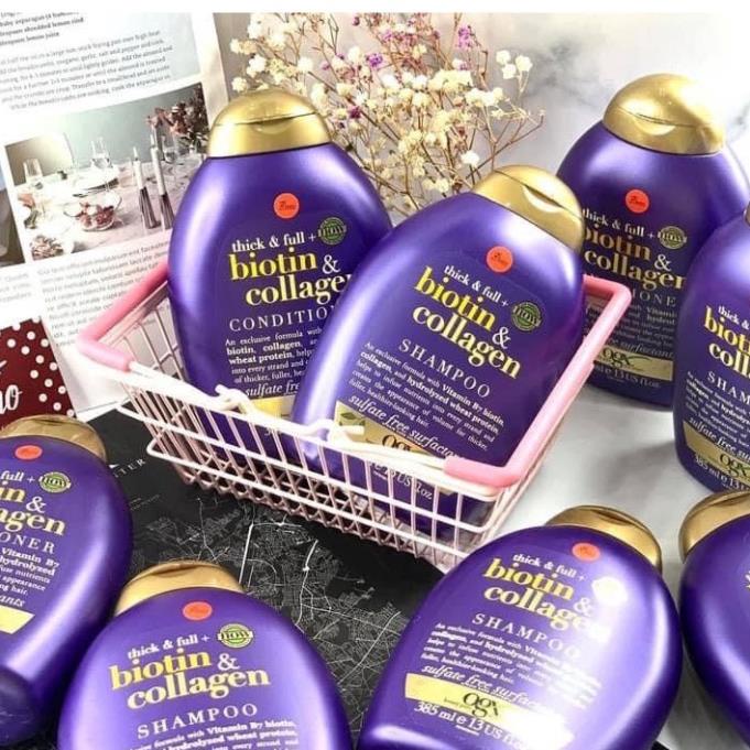 [HÀNG HOT]  FreeShipCặp Dầu Gội Xả Biotin Collagen OGX 385ML | Giảm Rụng Tóc, Hỗ Trợ Mọc Tóc | Hàng Chính Hãng