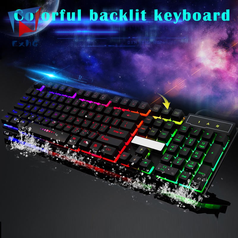Bàn phím cơ chơi game có dây 104 phím cổng usb có đèn LED RGB nền chất lượng cao
