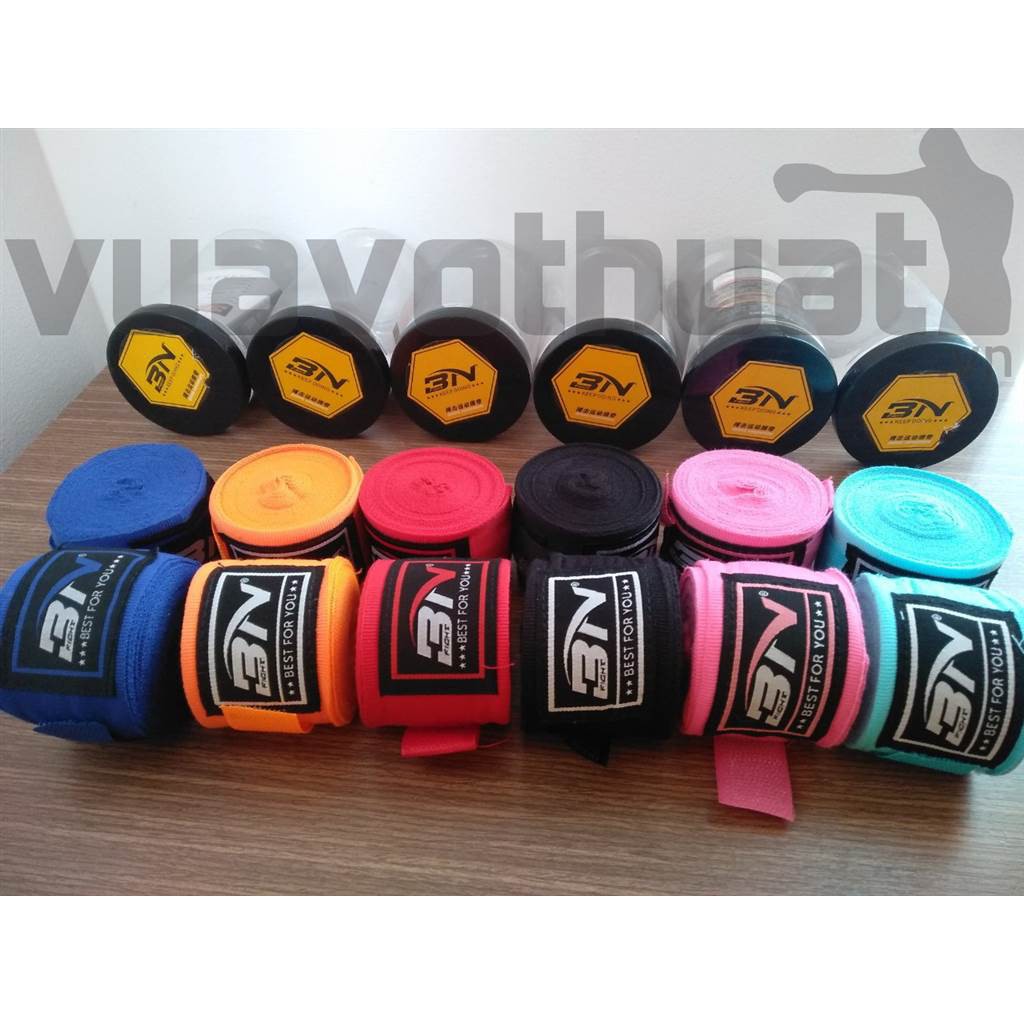 BĂNG ĐA QUẤN TAY BN CAM 3 MÉT TẬP BOXING MUAYTHAI KICKBOXING MMA