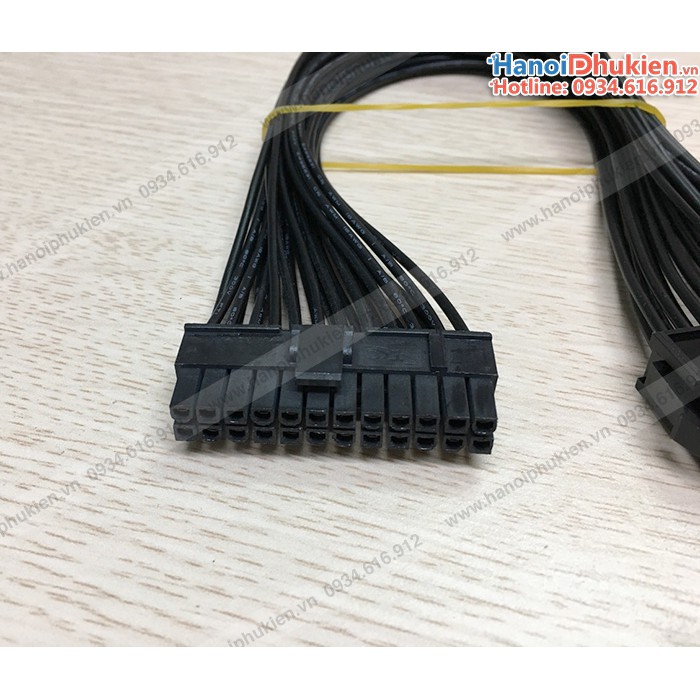 Cáp nguồn ATX 24pin nối dài (đầu đực - đầu cái) lõi 18AWG chất lượng cao