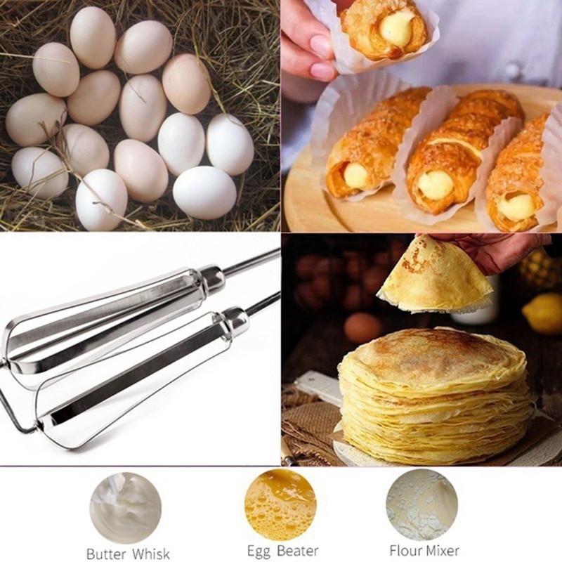 Dụng Cụ Đánh Trứng Cầm Tay Bằng Thép Không Gỉ