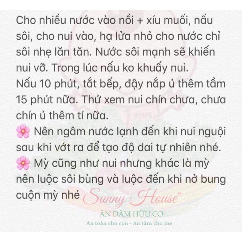 Nui, Mì rau củ handmade cho bé ăn dặm (7m+)