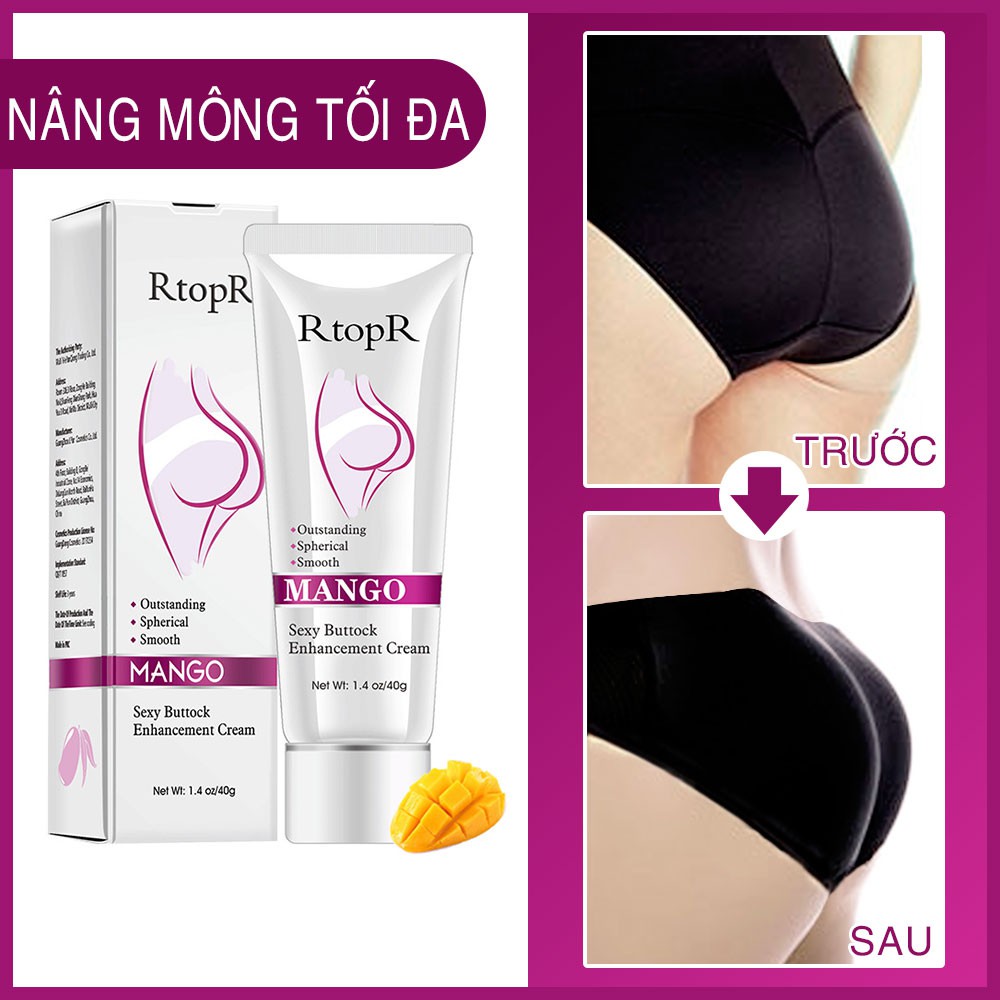 [Mã LUCIEN100 Giảm 10% Đơn 110k] RtopR Kem Nâng Mông Massage Nâng Mông Săn Chắc Tăng Vòng 3 - 40g (Che Tên) lively butt