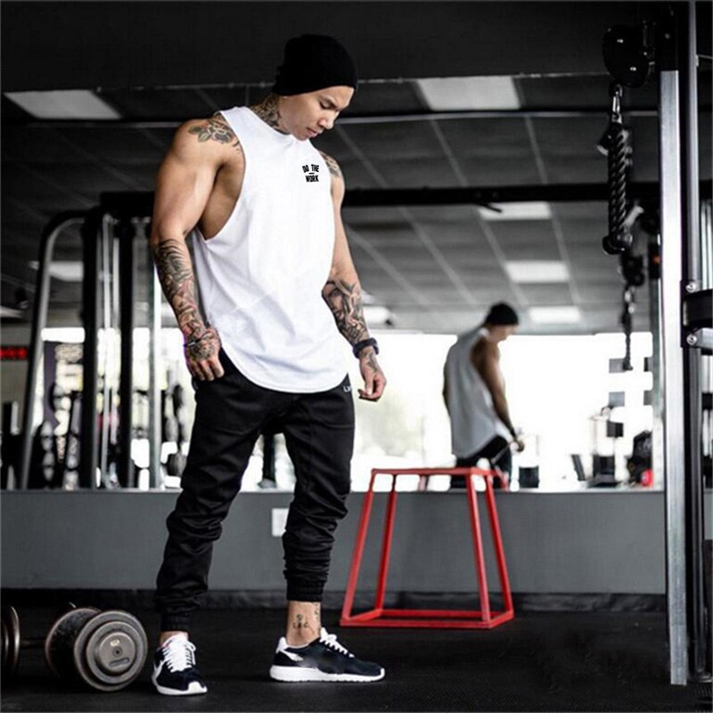 Áo ba lỗ thể thao vải cotton 2021 thời trang cho nam