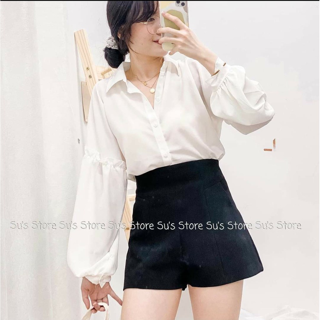 ÁO SƠ MI XINH ĐIỆU 2 MÀU ( ảnh thật + video )