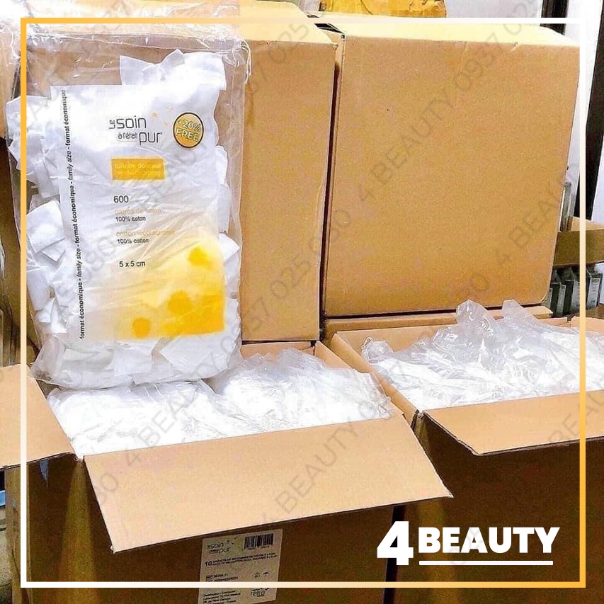 Bông Tẩy Trang Tetra Le Soin Laretat Pur 500 miếng