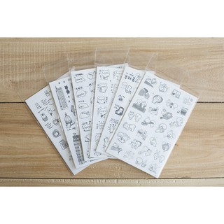 Sticker hình dán Động vật đen trắng