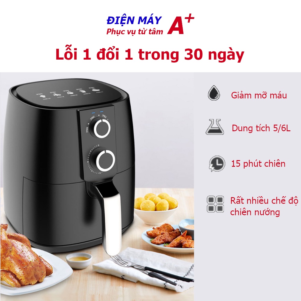 Nồi chiên không dầu Camel 6L - 6,5L - 7L Phiên bản 2022 [1 đổi 1 bất kể lý do]