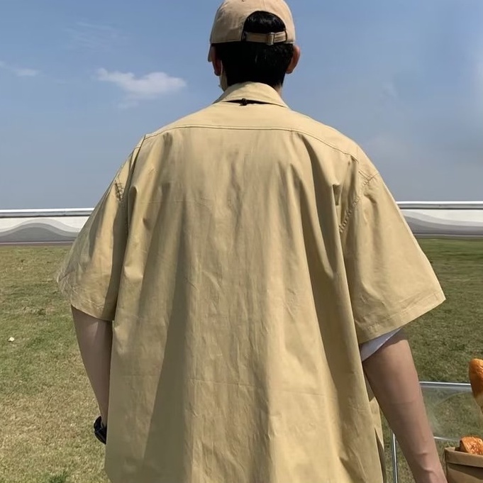 Áo Thun Tay Ngắn Cổ Đứng Màu Trơn Phong Cách Hàn Quốc Thời Trang Cho Nam retro unisex áo bigsize áo đôi nam nữ