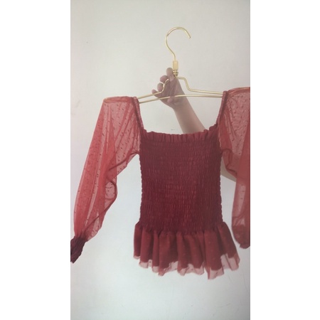 Áo trễ vai tay dài