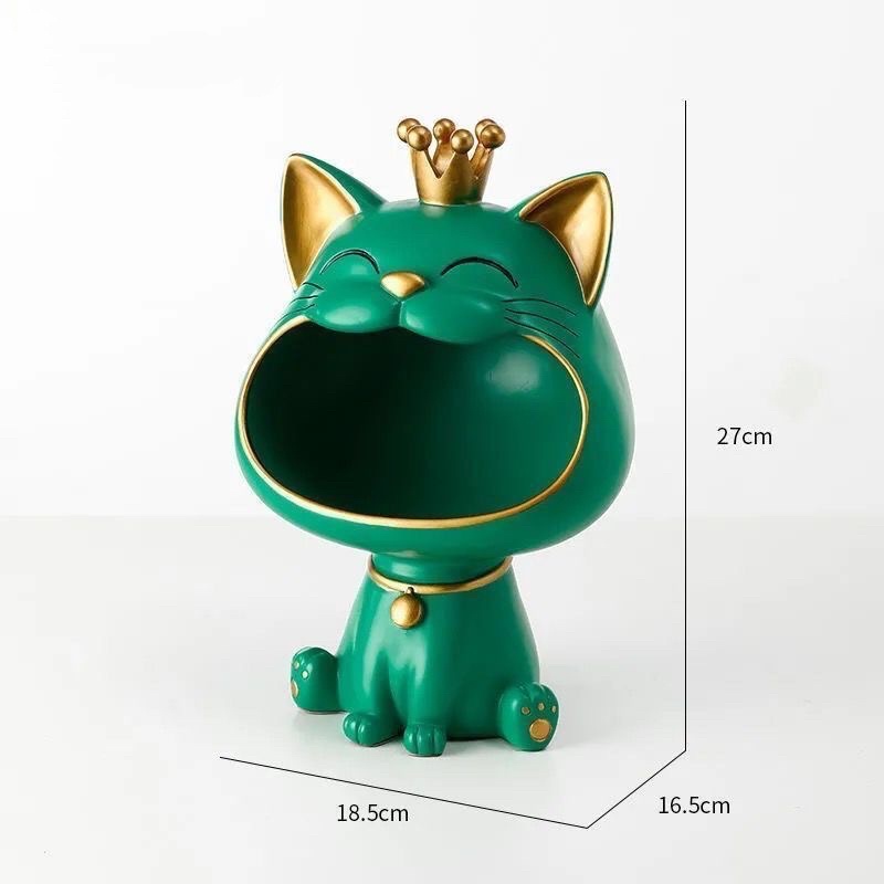 Mèo May Mắn, Mèo Đựng Kẹo Chìa Khóa, Trang Trí Phòng Khách, Trang Trí Phòng Ngủ, Én Decor