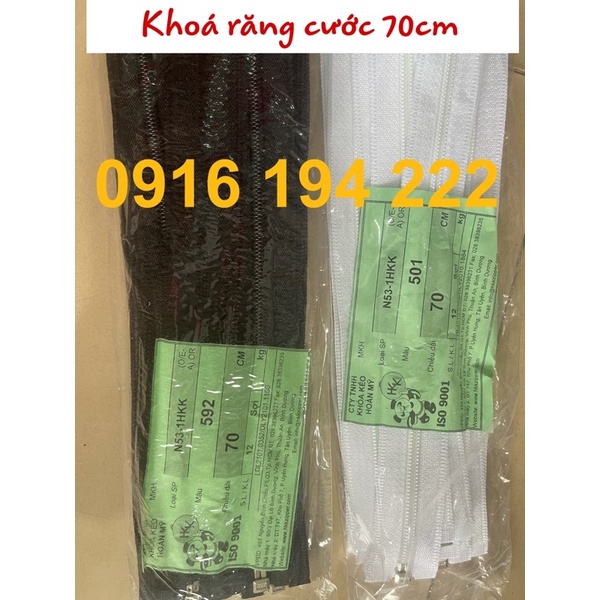 Khoá áo răng cước 70cm-chính hãng-phụ liệu may mặc