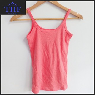ÁO HAI DÂY MẶC NHÀ THF, áo dây trơn form basic Có BigSize, size bự