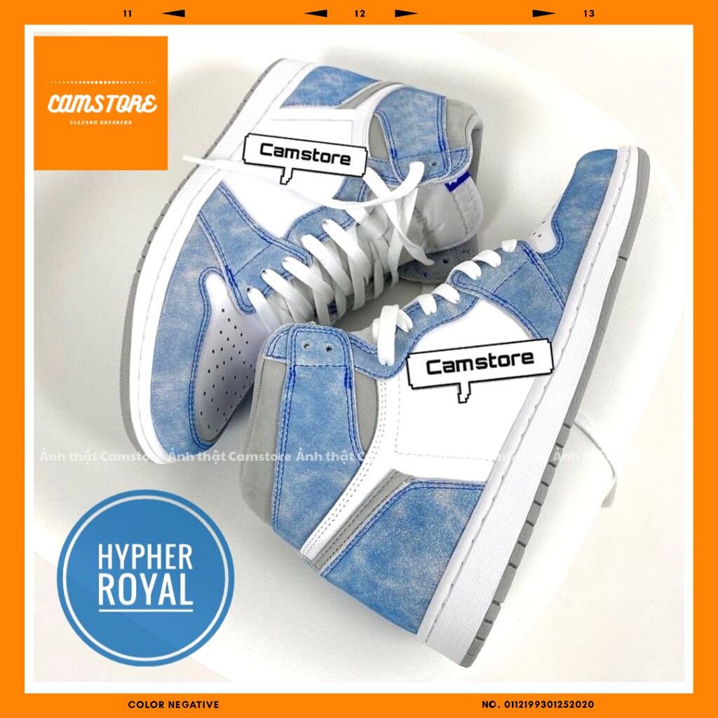 GIÀY SNEAKER NAM NỮ CỔ CAO DA LỘN BLUE CAMSTORE HOTTREND