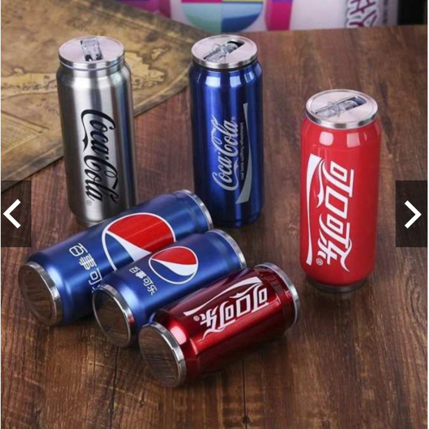 Bình giữ nhiệt hình lon coca Inox 304 có ống hút tiện lợi thuận tiện new 2022