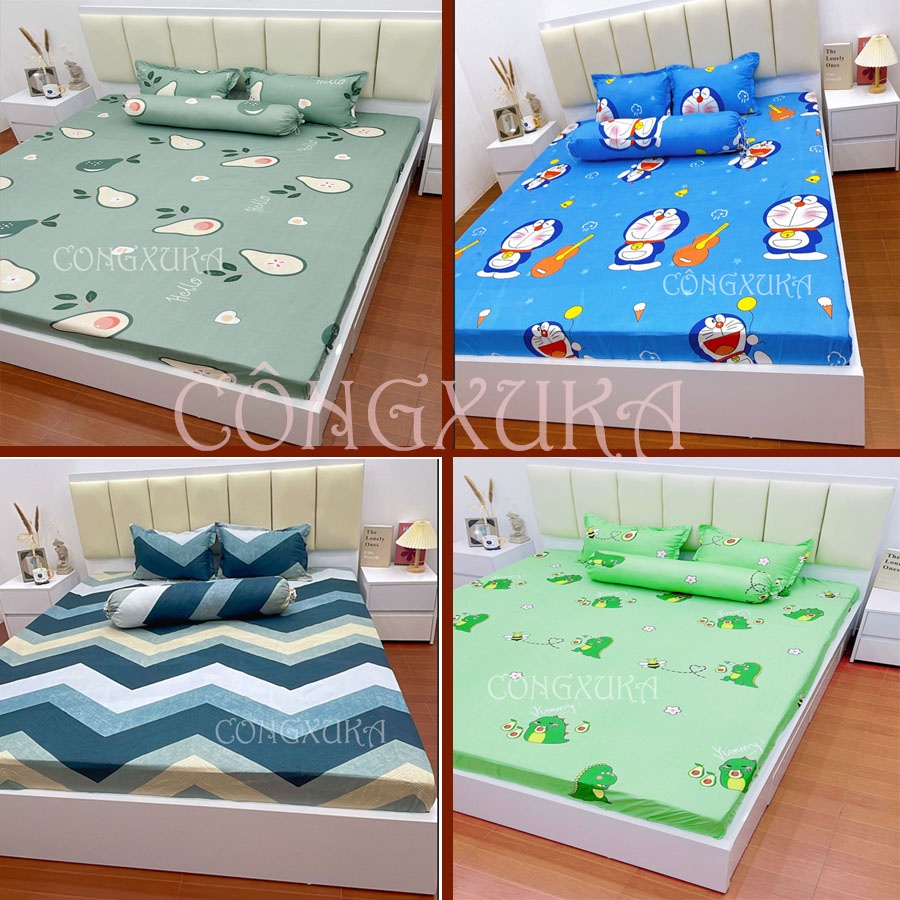 Ga trải giường Cotton Poly 1m2, 1m6, 1m8, 2m2 thoải mái lựu chọn mẫu đẹp