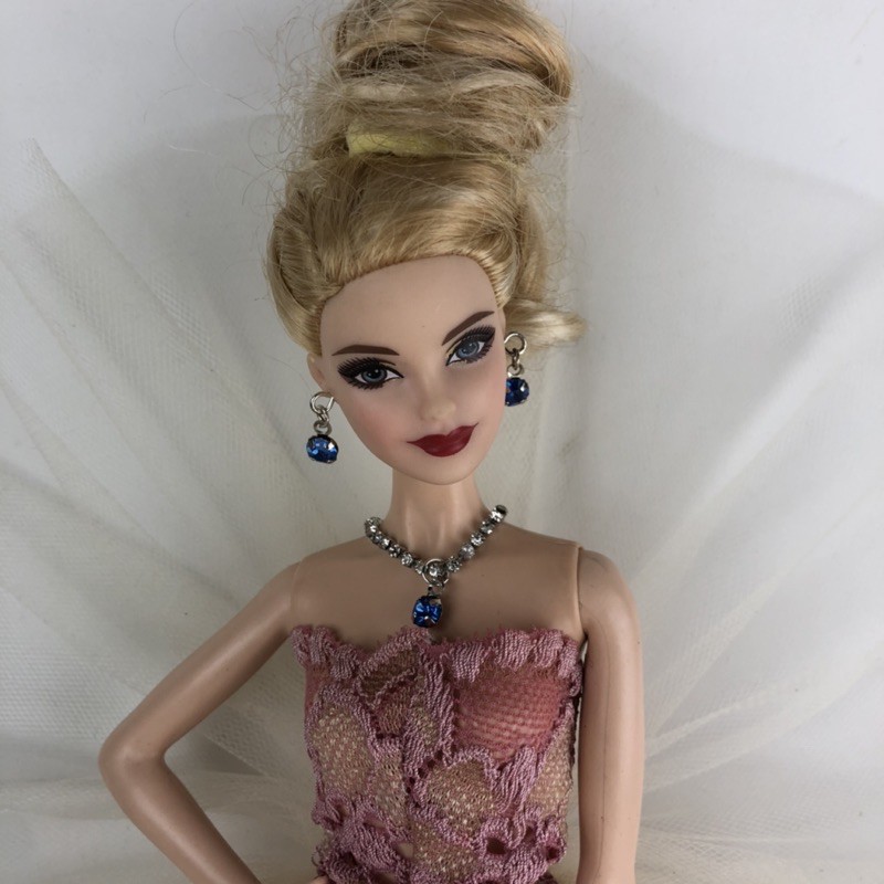 P1- trang sức chuỗi hạt hoa tai cho búp bê