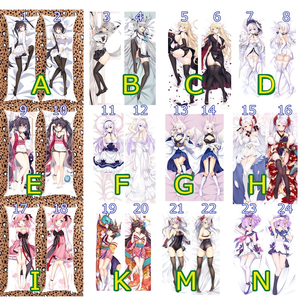 Gối ôm ngủ dài game Azur Lane SAN DIEGO Kawakaze BISMARCK ILLUSTRIOUS LAFFEY TAIHOU nagato Javelin prinz  1mx40cm