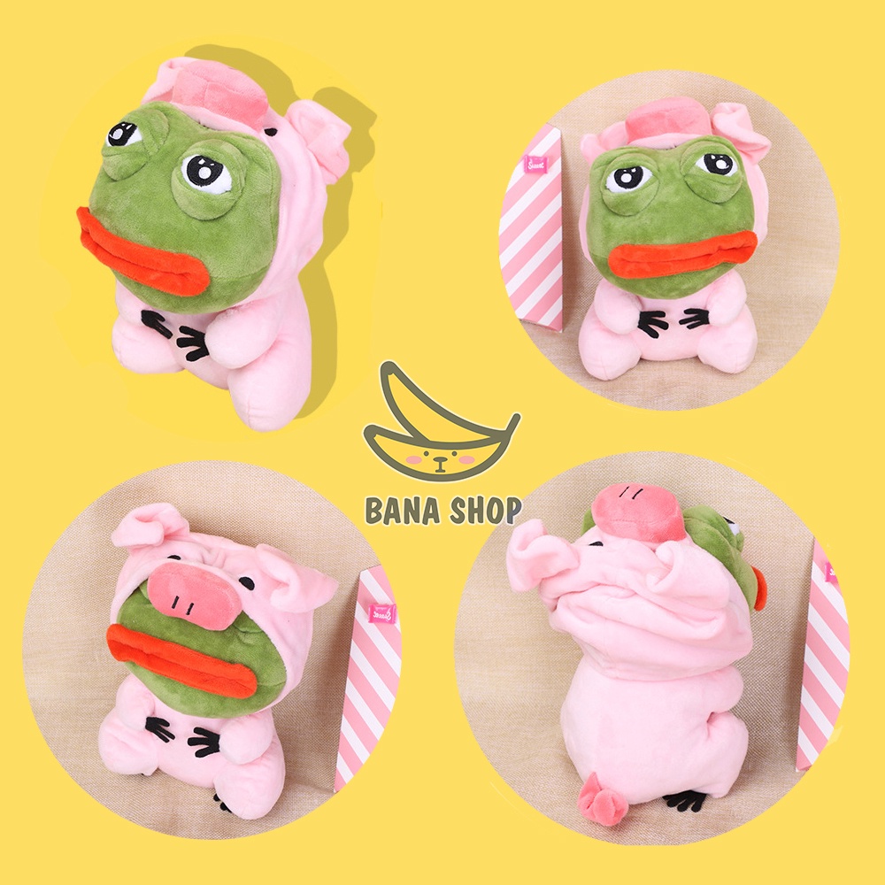 Gấu bông ếch xanh sad frog Pepe heo khủng long hồng siêu bựa dành cho vozer