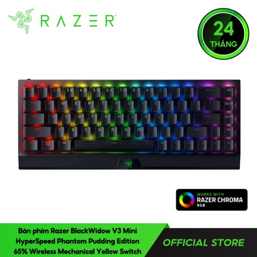 Bàn phím Razer BlackWidow V3 Mini HyperSpeed-Phantom Pudding Edition