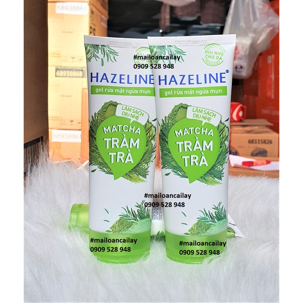 Sữa rửa mặt gel ngừa mụn Hazeline Matcha Tràm Trà 100g