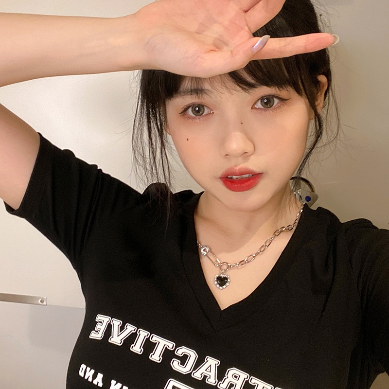 Vòng cổ MANYUE mặt tròn phong cách Hàn Quốc thời trang