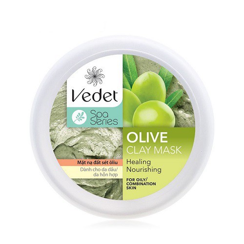 Mặt nạ đất sét Olive Vedette sạch sâu dịu nhẹ – Clay Mask Olive 145g (dạng hũ)