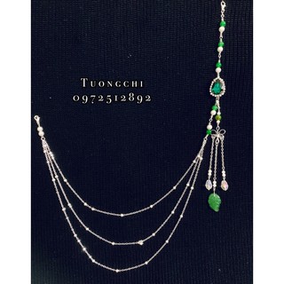 Dây chuyền cổ phục - Ngọc lục bảo