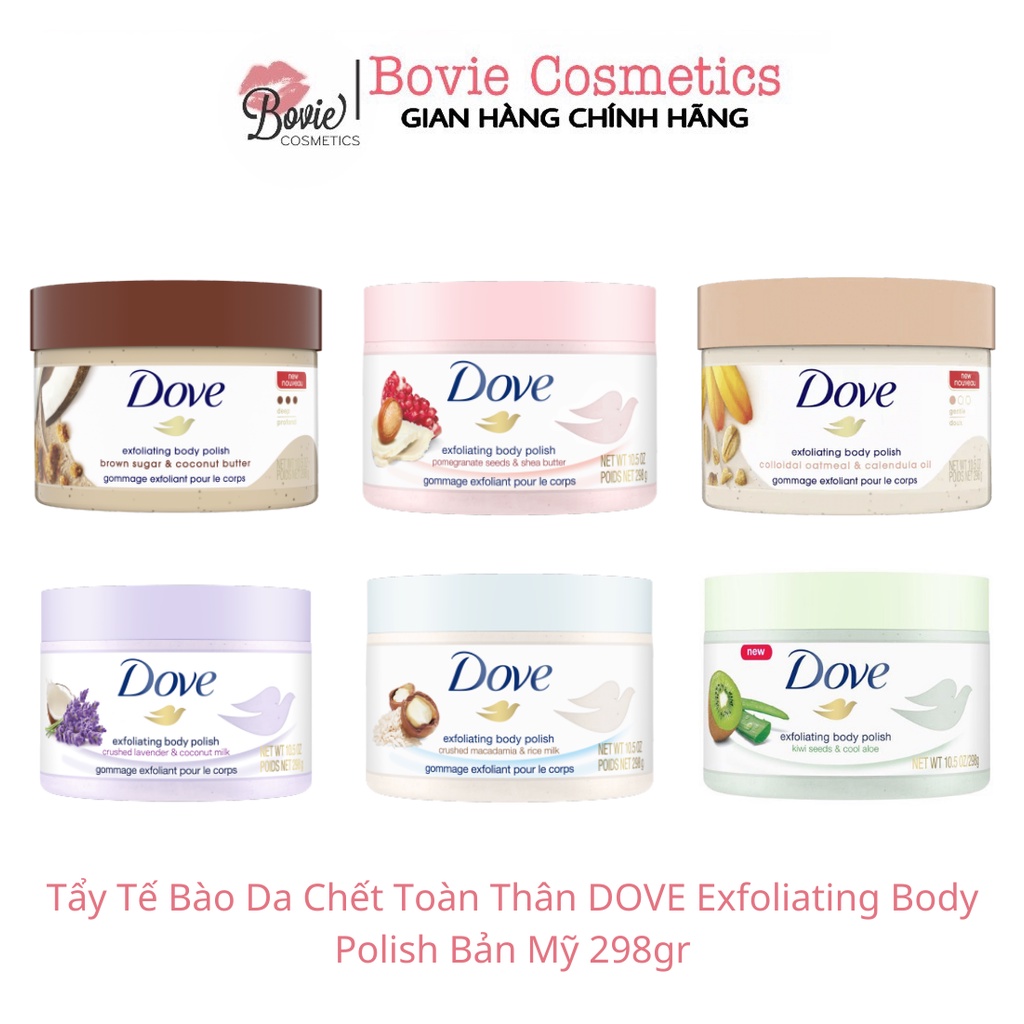 (Bản Mỹ) Tẩy Tế Bào Da Chết Toàn Thân DOVE Exfoliating Body Polish 298gr