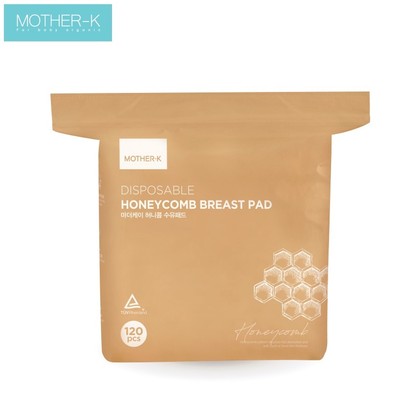 Lót thấm sữa tổ ong 3D Mother-K Hàn Quốc sợi cotton tự nhiên không dệt mềm mại siêu hấp thụ 120 chiếc