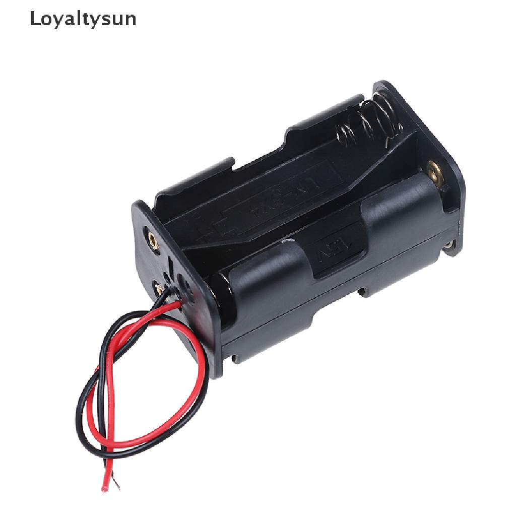 Bộ 2 Hộp Nhựa Đen Có Dây Cho Pin 4 x