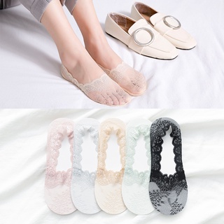 Vớ thuyền vải ren mang giày lười cho nữ