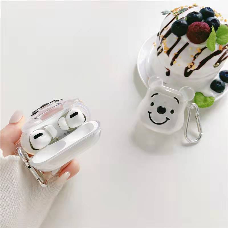 Vỏ Bảo Vệ Hộp Sạc Tai Nghe Airpods pro/1/2/3 Inpods i12 / 12S Bằng TPU Trong Suốt In Họa Tiết Hoạt Hình Dễ Thương Chống Sốc