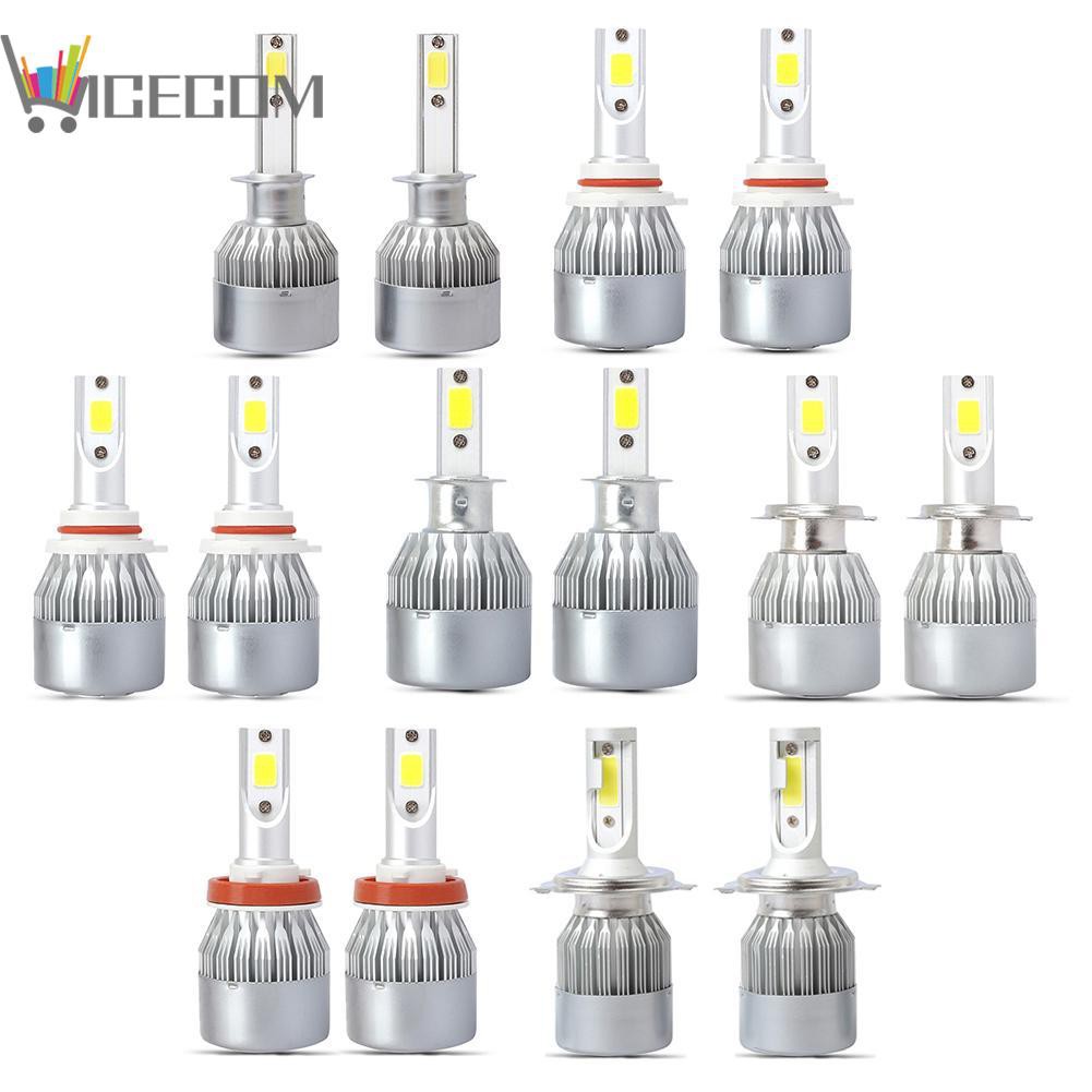 Set 2 Đèn Pha Led 9005 9006 H1 H3 H7 H11 8000k Cho Xe Hơi