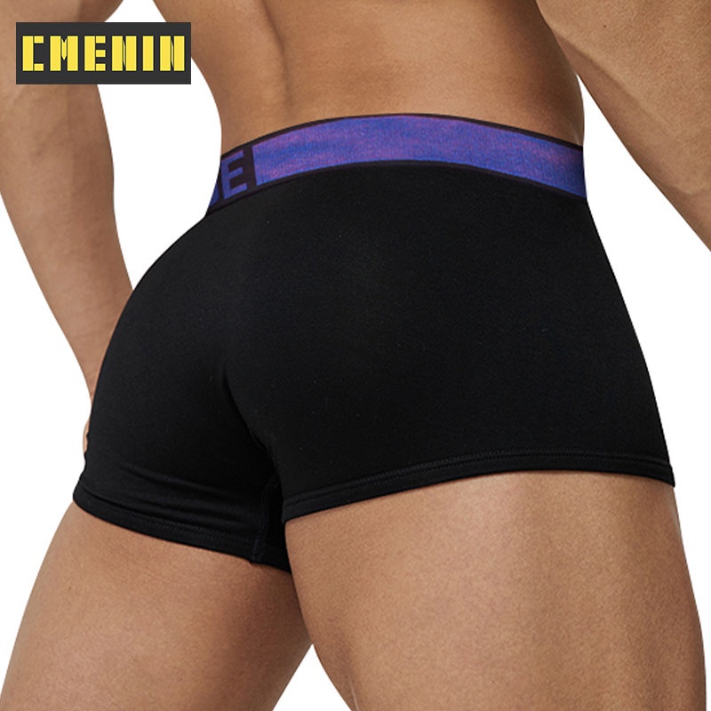 1 Quần Lót Boxer ADANNU Eo Thấp Màu Trơn Thời Trang Cho Nam AD7279