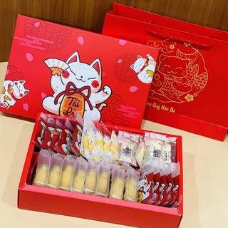  Hộp bánh Mèo Thần Tài Handmade Quà Tặng Tết Siêu Độc Đáo An Toàn Chất Lượng 